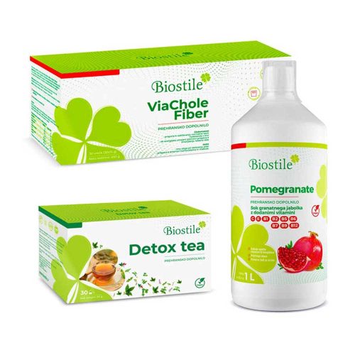Biostile Vein cleaning package - Viachole , Pomegranate & Detox Tea